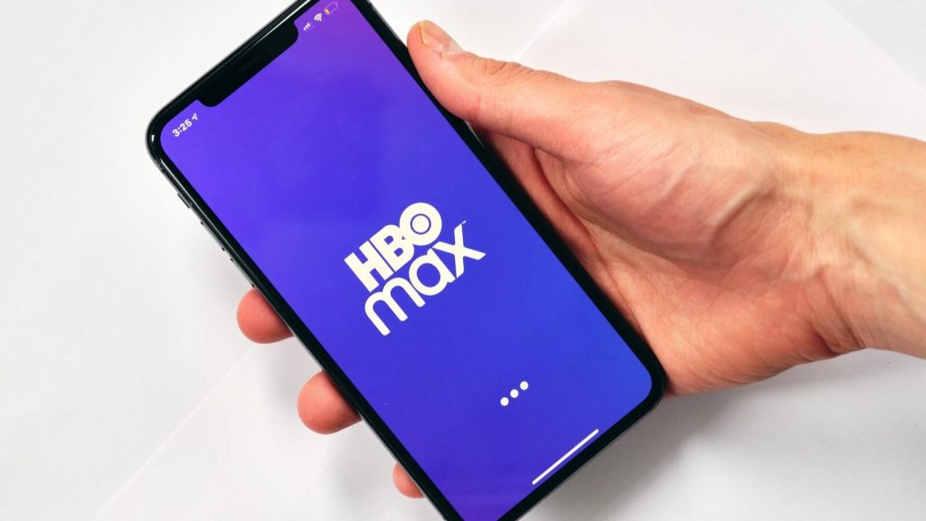 Phone with the HBO Max logo.
